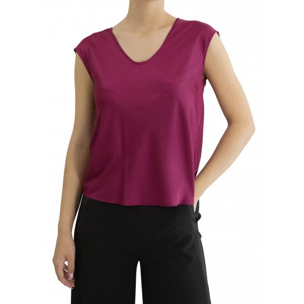 Top monocolour con scollo a U Imperial